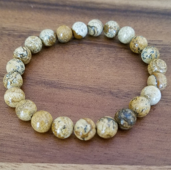 LaurieVJewelry Jewelry - SOLD Brown Picture Jasper Beads Bracelet